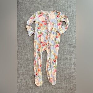 Posh Peanut Footie Ruffled Zippered PJs